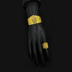 Best Finishing Artificial <b>Silver</b> Plated <b>Adjustable</b> <b>Bracelet</b> With Finger Ring African Arabic Dubai Fashion Women Ring <b>Bracelets</b> - Product Image 2