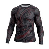 Rashguard personnalisé à manches longues extensible 240 GSM pour les marques de MMA et les académies d'arts martiaux – Vente en gros aux États-Unis