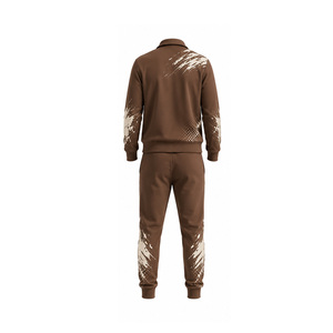 Ensemble de survêtement sportif pour hommes en gros, personnalisé, pour l'entraînement athlétique et la course, veste zippée et pantalon de jogging, fournisseur OEM ODM, usine sur mesure - Product Image 2