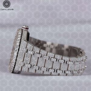 Charm_Jewells Women's Luxury Stainless Steel <b>Watch</b> Round Analog Quartz Dial Sapphire Crystal 40mm <b>Diamond</b> Accents Folding Clasp - Product Image 3