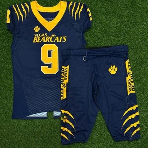 Top Selling American Football Uniform with Team Name & Number Reflective Customized Colors Custom Logo Printing OEM/ODM Services - Product Image 1