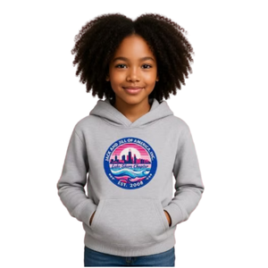Sweat à capuche brodé gris chiné pour homme, pull décontracté à manches longues, streetwear quotidien, vêtement confortable pour un style de vie actif - Product Image 1