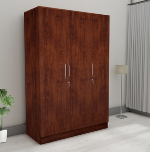 Armario de madera tallada de estilo vintage, color blanco, con tres puertas y detalles ornamentales, disponible a precios de mayorista. - Product Image 6