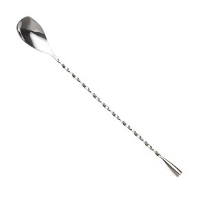 Cuillère à cocktail en métal, directement de l'usine, en acier inoxydable, à long manche, outil de mélange de boissons, professionnel pour l'hôtellerie et la restauration - Product Image 2
