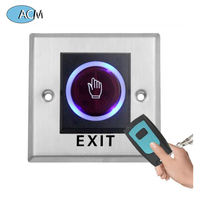 Tombol Keluar Tanpa Sentuh 12V 24V Sakelar Kontrol Akses Dalam Ruangan dengan Remote 433MHz Sakelar Pelepas Kunci Elektronik Tanpa Sentuh