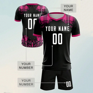 Tenue de football d'été de haute qualité, maillot et short personnalisés avec logo d'équipe, respirant, protection UV, évacuation de l'humidité, athlétique - Product Image 6