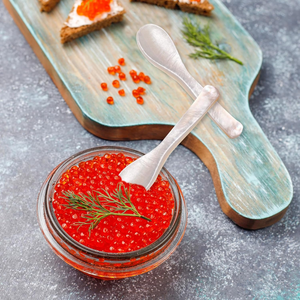 Wholesale Mother of Pearl <b>Shell</b> Plate & 2 Caviar Spoons for Caviar, Ice Cream, Coffee, Restaurant Serving from Vietnam - Product Image 3