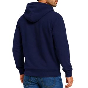 Men's Zipper <b>Hoodie</b> Cotton Fleece Custom Hooded Sweatshirt with Full <b>Zip</b> Front and <b>Pockets</b> for Streetwear Wholesale - Product Image 2