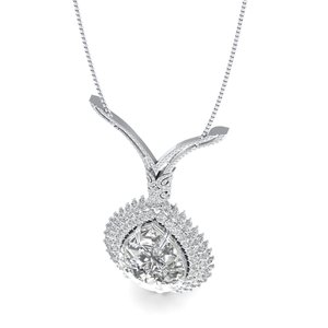 REYES Collares con Colgante de Moissanita de Corte Pera de 13.6 Quilates, Chapados en Rodio, Personalizados, Oro Blanco de 14K, Joyería de Regalo de Boda para Mujer - Product Image 5