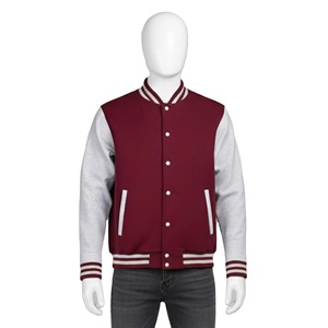 Customized College Baseball Varsity <b>Jacket</b> <b>for</b> <b>Men</b> Thick Stand Collar Front Logo Hooded Patchwork Winter Wear Streetwear Fashion - Product Image 2