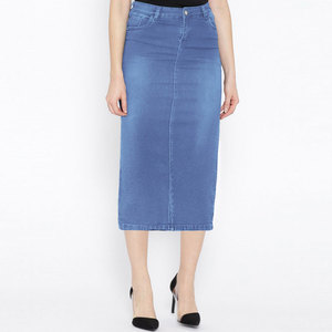 High Street Style Women's Denim Skirts For Sale Competitive Price Women's Denim Skirts With OEM Service - Product Image 2