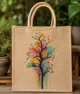 Magnifique sac fourre-tout tendance avec broderie artisanale et motif floral perlé, idéal pour le shopping, les voyages et l'usage quotidien - Product Image 1