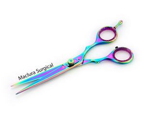 Maclura ชุดกรรไกรตัดผมสแตนเลสขนาด6.0นิ้วสำหรับมืออาชีพชุดกรรไกรตัดผมตรงเครื่องมือผอมบางยางปรับได้คม - Product Image 3