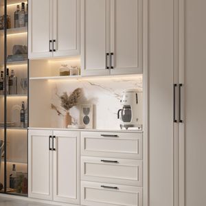 Paquete de 10 tiradores y manijas de aleación de zinc macizo negro mate de 5 pulgadas para cajones de cómodas y gabinetes de cocina, herrajes para muebles - Product Image 3