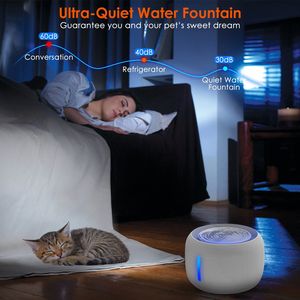 Fontanella Intelligente per Animali Domestici da 2.5L (84.54OZ) con Luce LED, 7 Filtri Sostituibili, Pompa Silenziosa e Livello d'Acqua Elevato - Product Image 4