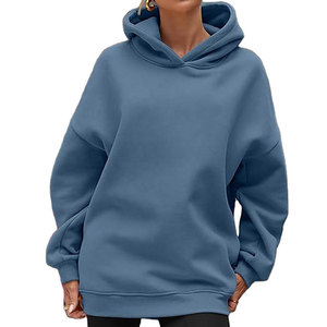 Sweat-shirts pour femmes de haute qualité, coupe ajustée, manches longues, col à capuche surdimensionné, imprimé ou uni, style hiver - Product Image 1