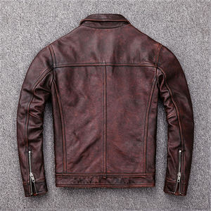 Chaqueta de Cuero para Hombre de Primera Calidad, Estilo Vintage, Personalizada, de Cuero Vacuno Auténtico Desgastado, Chaqueta de Cuero para Hombre de Buena Calidad - Product Image 4