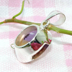 Plata de Ley 925, colgante de piedras preciosas, colgante hecho a mano, colgante de mujer, colgante de diseñador de joyería ametrina, regalo para ella - Product Image 4