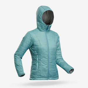 High Quality Women's Knitted Lightweight Puffer Hooded Jacket Winter Bomber <b>Coat</b> <b>Zipper</b> Button Breathable Autumn Casual - Product Image 1