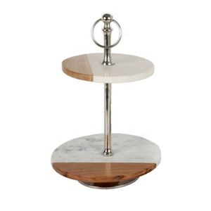 Présentoir à gâteaux en marbre et en métal Article de luxe Designer Offre Spéciale de qualité supérieure pour mariage et décoration intérieure Article en métal de haute qualité - Product Image 4