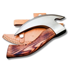 Hand Forged Black High Carbon Steel THEWIZ CRAFTS Builder's Hatchet Pizza Cutter <b>Axe</b> <b>Wood</b> Handle Premium Kitchen Outdoor Cooking - Product Image 6