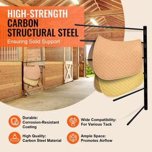 Porta Selle da Parete a Sei Livelli 30.9 X 29.9 X 5.5 Pollici, Supporto Salvaspazio per Selle e Imbottiture da Cavallo - Product Image 3