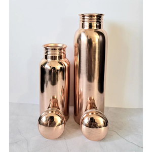 Botella Deportiva de Cobre para Bebidas al Aire Libre con Tapa, Revestimiento Anticorrosión, Apta para Agua Hirviendo, Ecológica - Product Image 3