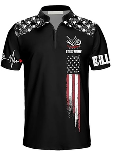 Camiseta de Snooker Personalizada para Hombre, Jersey de Billar para Equipo, Sublimada, Manga Corta, Tela Twill, Secado Rápido, Transpirable, Tallas Grandes - Product Image 1