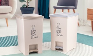 Poubelle en plastique HALO pour la maison, type induction, couvercle à pression, design carré haut de gamme, gain de place, utilisation domestique, salles de bain - Product Image 3