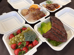 High Quality Food <b>Storage</b> <b>Box</b> 8in white ,Microwavable Plastic MFPP Meal containers - Product Image 6