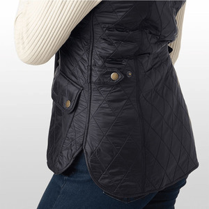 Gilet d'hiver chaud et tendance pour femme, personnalisé OEM, col rabattu, sans manches, matelassé, avec fermeture éclair - Product Image 3