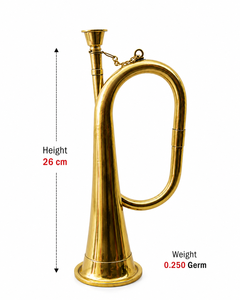 Trompette en laiton style vintage, instrument de musique antique, cor cérémoniel pour festival et performance scénique - Product Image 2
