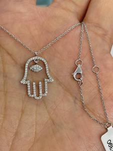 จี้เพชรโมอิสซาไนต์ทรงกลมเงินแท้ 925 งานแฮนด์เมดจากฮุมซ่า เหมาะสำหรับงานพิธีทางศาสนา เครื่องประดับชั้นดี จี้และเครื่องราง - Product Image 2