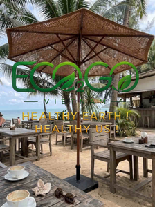 Parasol en fibre de coco de luxe fait main Eco2go Vietnam, de qualité supérieure, pour hôtel-resort-jardin - Product Image 5