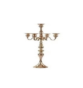 High End Quality 5 Arm <b>Black</b> Aluminum Wedding Christmas Candleabra Table Centerpiece Eco-Friendly for Home Wedding Decorations - Product Image 3