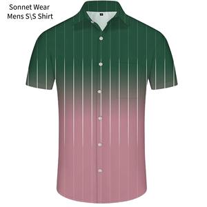 Chemise à manches courtes boutonnée pour homme, décontractée, rayée, pour l'été - Product Image 4