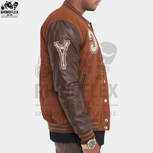 High Quality Varsity <b>Jacket</b> Men and Women Chenille Embroidery Leather Sleeves Custom Baseball Letterman Varsity <b>Jacket</b> - Product Image 6
