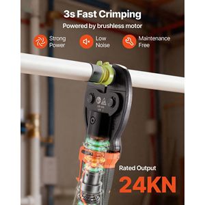 Kit di Crimpatura Elettrico PureFlow 18V per Tubi PEX da 1/2", 3/4", 1" con Anelli in Acciaio Inox - Product Image 3