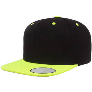 Gorra Snapback de 6 Paneles, Negra con Borde Verde Neón, Ajustable, Unisex, Estilo Urbano, Casual - Product Image 3
