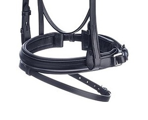 Brida de Cuero Negra Personalizada con Diadema y Correa Nasal con Cristales Brillantes, Accesorios Ecuestres - Product Image 3