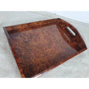 Bandeja Decorativa de Madera en Oferta, Forma Rectangular, Patrón Abstracto, Diseño Rústico Hecho a Mano, Paquete Individual - Product Image 4
