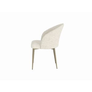 Set di 2 sedie da pranzo laterali in tessuto bianco Cora - Product Image 4