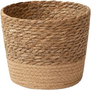Natural Bamboo Plant <b>Basket</b> Handmade Eco Friendly <b>Flower</b> Pot Holder Decorative Storage <b>Basket</b> <b>For</b> Indoor Outdoor Use - Product Image 2