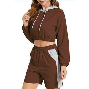 Ensembles 2 pièces décontractés pour femmes : T-shirts et shorts de sport, ensembles de vêtements pour femmes, ensembles deux pièces 100 % coton, coupe oversize - Product Image 3