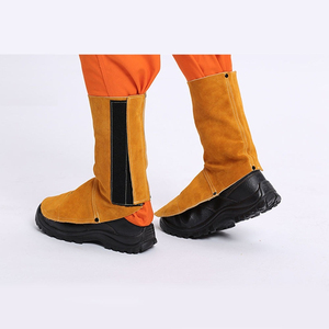 Couvre-chaussures de soudage de sécurité en cuir suédé de vache, renforcés et cousus, service OEM ODM, tarifs les plus bas - Product Image 5