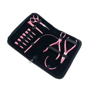 Kit d'outils de pose d'extensions capillaires de dernière génération, couleur beige clair, ensemble professionnel d'application d'extensions capillaires, qualité supérieure - Product Image 1