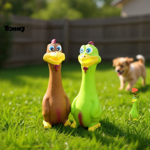 Jouet pour chien en latex Yommy, poulet, 18,5 cm, jouet à mâcher pour animaux de compagnie - Product Image 3