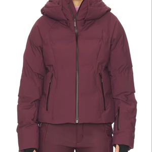 Chaqueta Acolchada con Capucha para Mujer, Venta al Por Mayor OEM, Color Sólido, Manga Larga, Cierre de Cremallera, Abrigo Grueso de Invierno con Relleno de Poliéster - Product Image 6