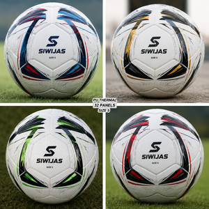 Ballon de football taille 5 en cuir PU texturé, 32 panneaux, pour entraînement et matchs, pour adultes - Product Image 1