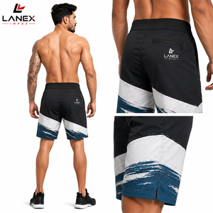 Custom <b>Men</b>’s Color Block Board Shorts Quick Dry Surf Swim <b>Trunks</b> with Zipper Pocket 4-Way Stretch Beachwear OEM ODM Factory - Product Image 4